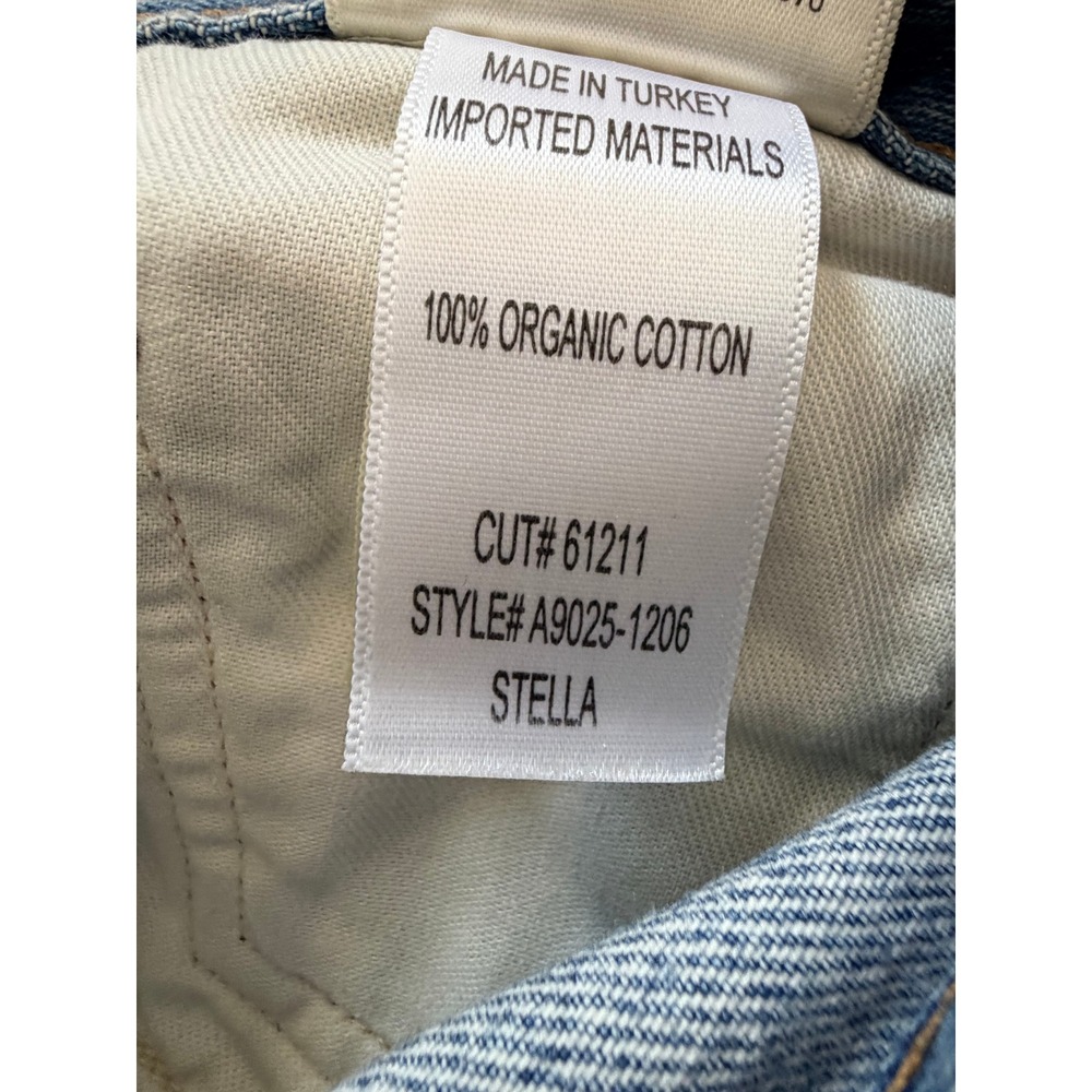 AGOLDE Stella High Rise Distressed Denim Shorts Womens Light Wash 26 - Picture 5 of 8